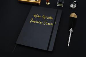 Quality Large A4 Black Mom Agenda Planner , Calendar Appointment Custom Personal Planner wholesale
