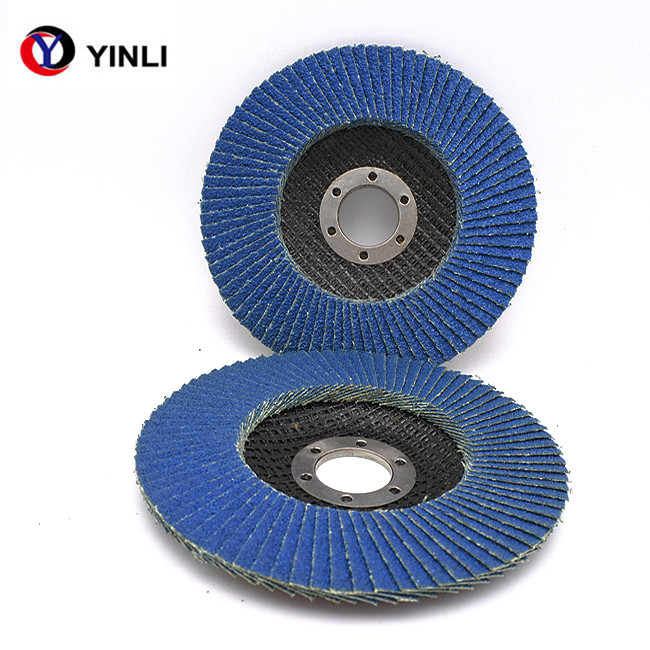 Metal Polishing Zirconia Alumina Flap Disc 115mm 60 Grit High Pressure Grinding