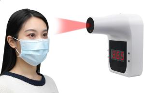 Quality Automatic Large LCD Display Wall Mounted Digital Thermometer Hands Free wholesale