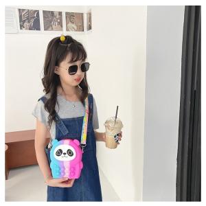 Quality Silicone Shoulder Fidget Pop Purse Cute Cartoon Panda For Kids wholesale