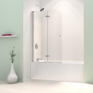 Quality Frameless Tempered Glass Shower Screen Polished Chrome For Bathtub wholesale