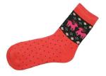 Classic christmas deer patterned design cotton dress socks for women