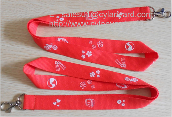 dyed polyester lanyard with metal clip
