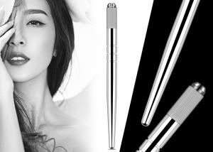 Quality 3D Embroidery Heavy Silver Manual Tattoo Pen Eyebrow Hairstroke Microblading Pen wholesale
