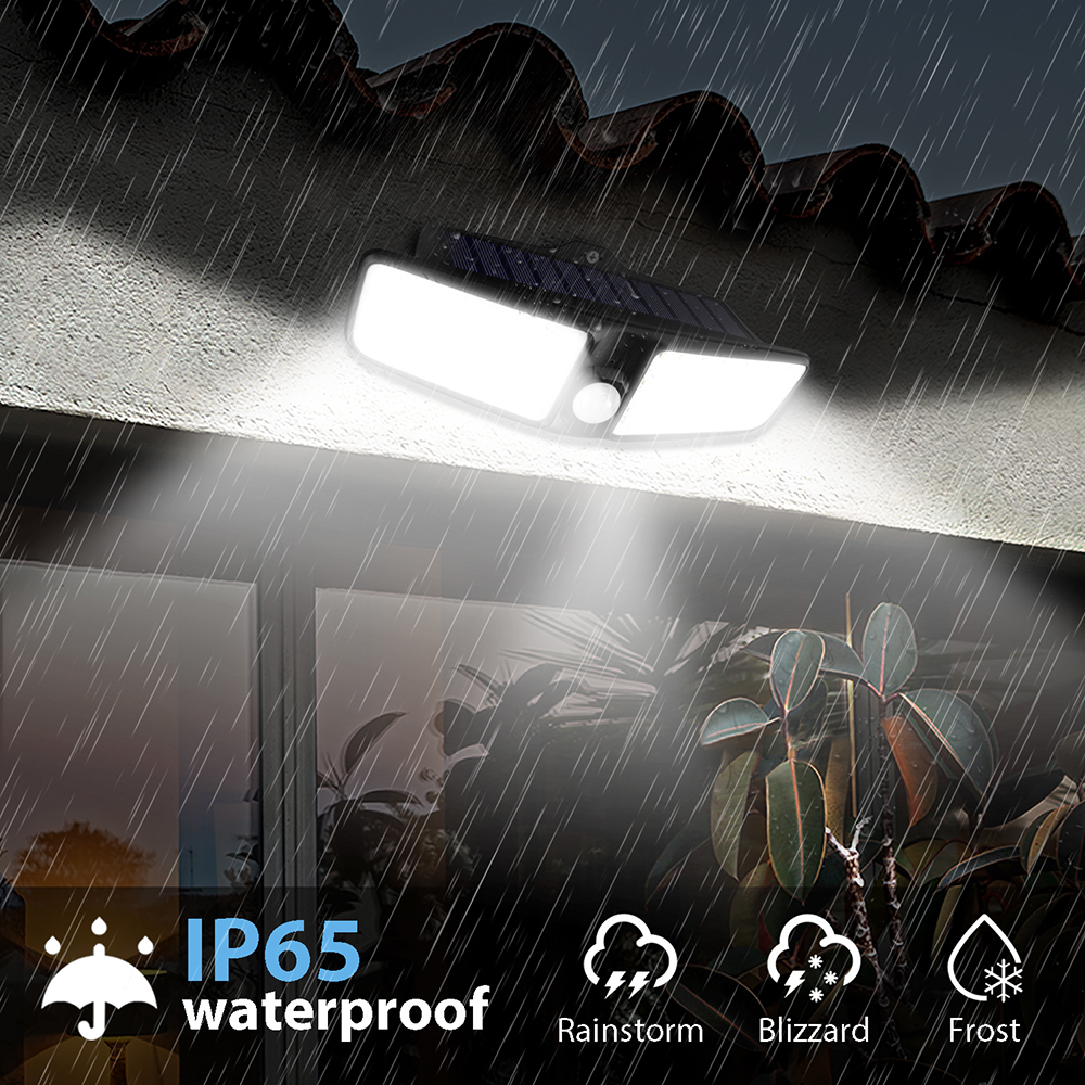 3.7V 1800mAh Garden Solar Lamp 220lm 100LED PIR Motion Sensor Lamp