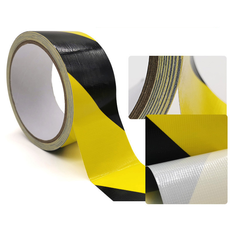 Warning Fabric Base Tape highly adhesive and durable for use on floors