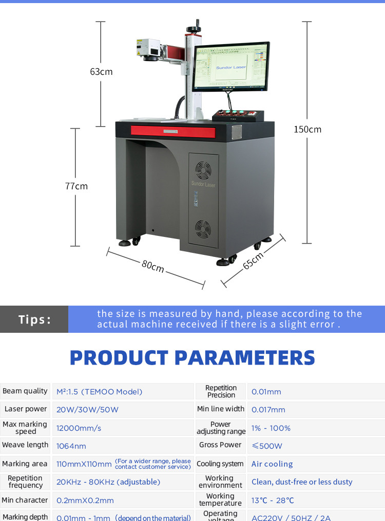 CNC Table Top Laser Marking Machine For Steel Business Cards