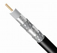 CATV Coaxial Cable RG6 Quad 18AWG CCS 60% AL Braiding 40% AL Braiding PVC Jacket