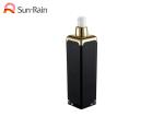 Small Sqaure Flat Lotion Pump Bottle , Acrylic Cosmetic Face Cream Bottle SR