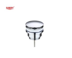 Quality Brass basin drain drainage big cap stopper vanity Waste drain vessel pop up drain lavatory basin waste chrome OEM wholesale