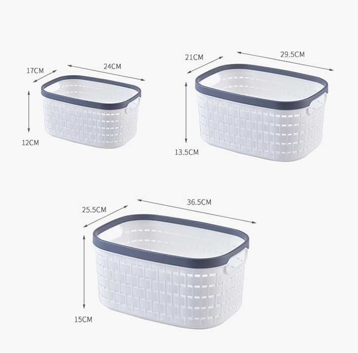 Oval 11" Shower Caddy Portable Plastic Storage Basket Double Handle