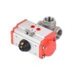 304/316 Stainless Steel Pneumatic Three-Way Ball Valve for Household Usage at