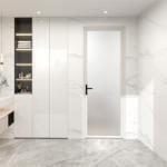 Modern Aluminium Glass Swing Door Waterproof With Good Sealing