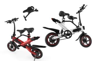Quality Family Folding Electric Assist Bicycle , Long Range Electric Bike Aluminum Alloy Frame wholesale
