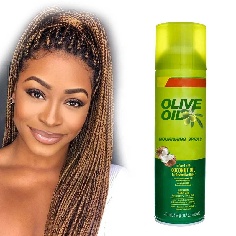 Private Label Scented Oil Based Silkening Mist Spray With Heat Protectant Weightless Hair Shine Spray