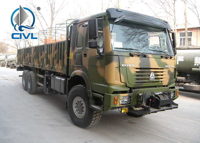6x6 371hp All Wheel Drive Sinotruk Howo7 Cargo 30-60 Tons Load Capacity High - Brightness Headlights green color