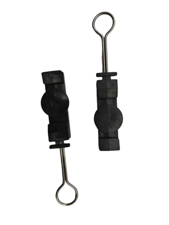 Nylon and Steel Outdoor Flat Open Hook Plastic FTTH S Type Tension Clamps for FTTX