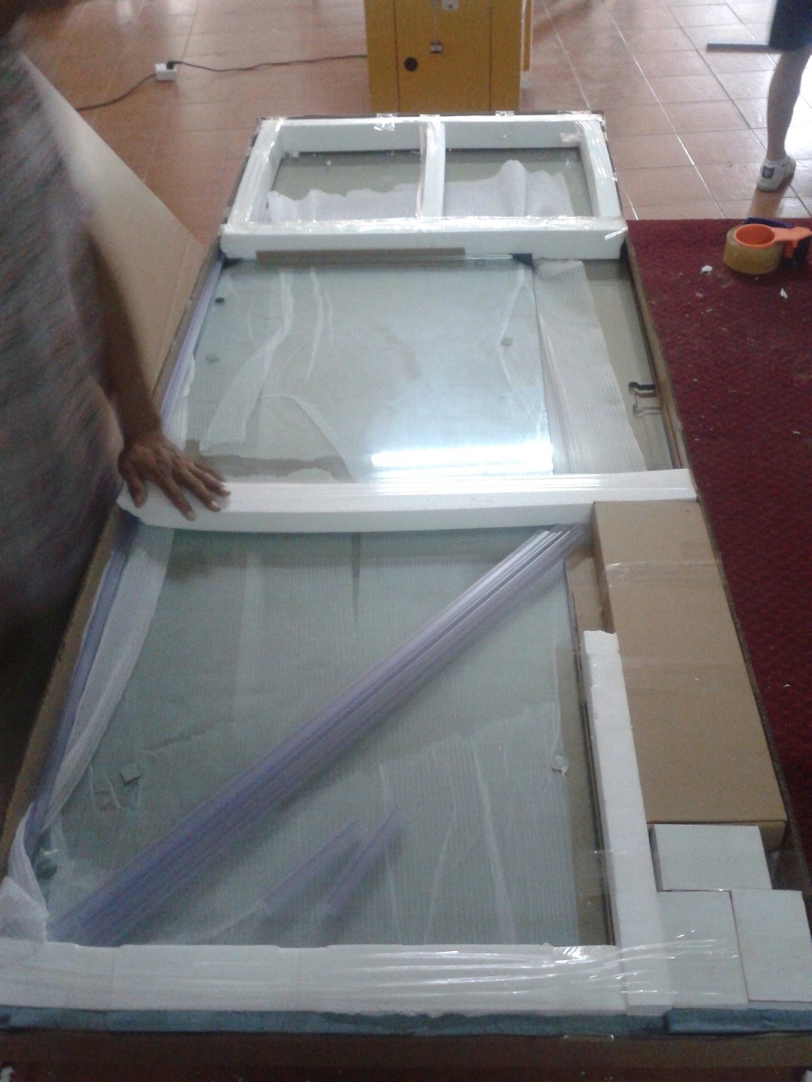 Frameless Tempered Glass Shower Screen Polished Chrome For Bathtub