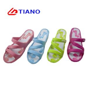 Quality Z Shape Bandage Flower Graphics Ladies Eva Slippers wholesale