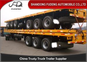 Quality 40 Feet Flatbed Container Trailer For 20&amp;40ft Containers Transport wholesale
