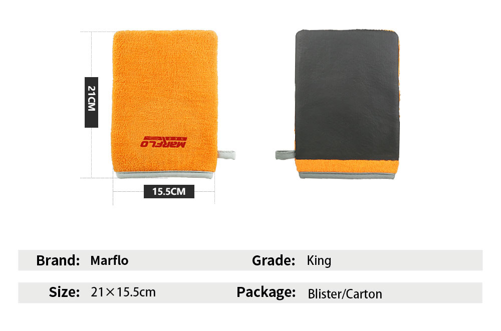 Medium Orange Nanoskin Clay Mitt S M L XL Size For Auto Wahshing