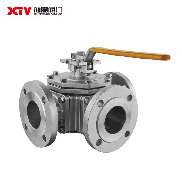 3-Way L-Type High Platform Flanged Ball Valve US Currency Return refunds up to
