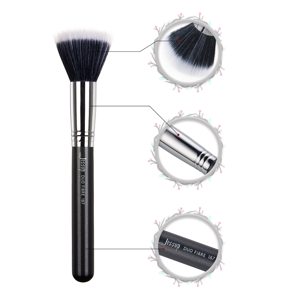 Individual Large Fluffy Duo Fiber Brush Length 19.2cm for face powders