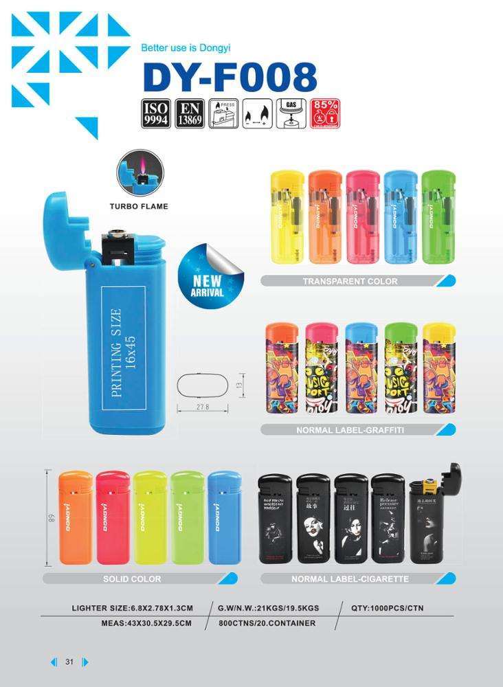 Men&prime; S Smoking Gift with Refillable Disposable Windproof Lighter with Heavy Piezo Encendedores
