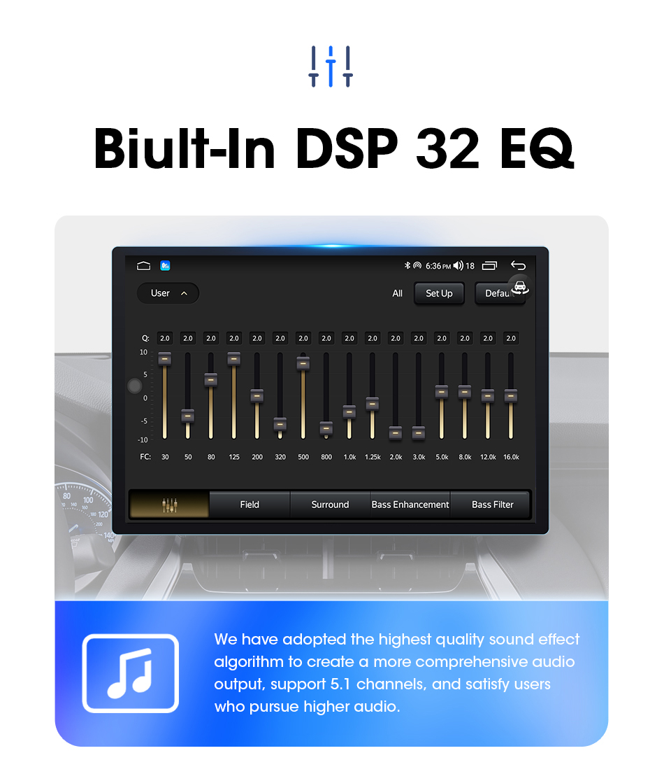 Universal Year 13" 2 Din Car Radio 1920*1200P QLED Built-in CarPlay Multimedia Stereo
