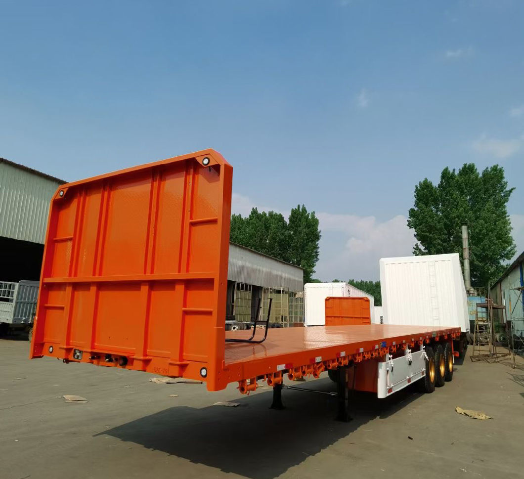 3 Axles Flatbed Container Transport Truck/Semi Trailer for 20FT/40FT Container