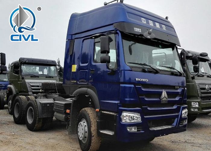 Blue EuroII 6x4 Prime Mover Truck Tractor Truck Tractor HeadQ345 SINOTRUK HOWO Tractor Truck
