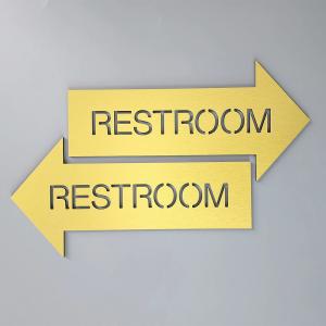 Quality Building Office Washroom Restroom Arrow Sign Rustproof Waterproof wholesale