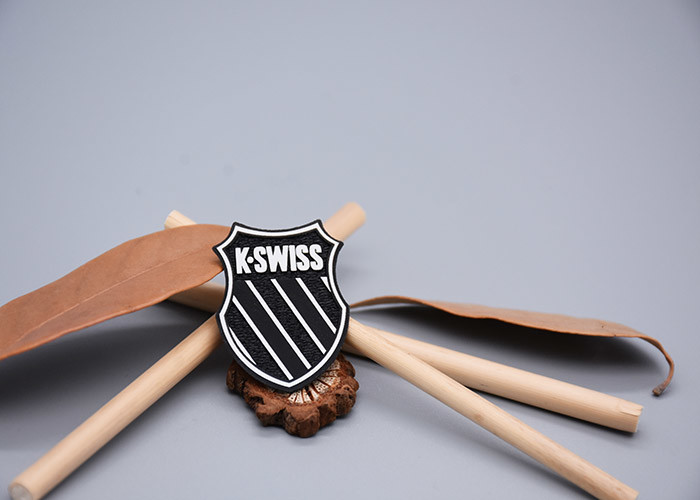 Woven Fabric Heat Transfer Patches With Printed Silicone Logos