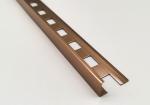 Polishing L Shaped Aluminium Extrusion Straight Edge Tile Trim With Holes 10mm