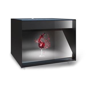 Quality Trade Show 3D Holographic Display 1 Side 180 Degree 22 Inch Sheet Metal Holocube wholesale