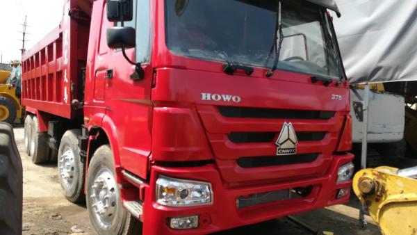 12 Tyres Used Dump Truck Howo 375 Dump Truck 8 * 4 Wheels Big Load Capacity 40