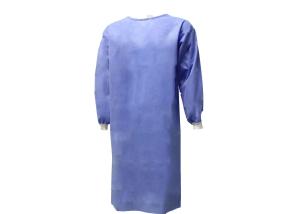 Quality Unisex SMS+PE 53GSM Disposable Ultrasonic Seaming Gown With Ties wholesale