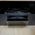 Sophisticated Design Lockable Red Solid Wood Wine Cooler Cabinet
