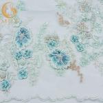 Evening Dress Green Lace Applique Handwork 3D Embroidery Lace Fabric