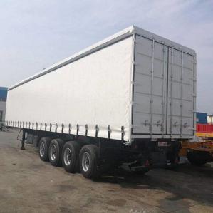 Quality Enclosed Flatbed 50T 4 Axle CIMC Curtain Side Truck wholesale