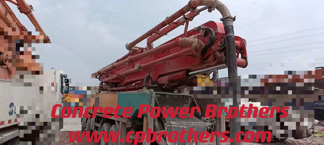 Putzmeister 56m Benz Machinery Concrete Equipment Concrete Placing Boom Pumping Machine Second Hand Truck Mounted Concrete Pump Cost Price