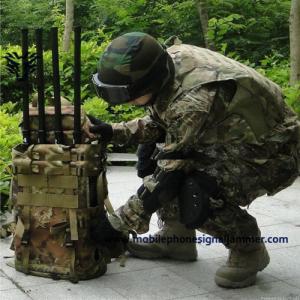 Quality 150 Meters Military Mobile Signal Backpack Blocker Jammer GSM 4G Cell Phone Signal Jammer wholesale