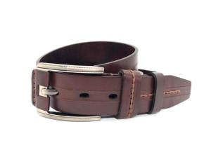 Quality Fashionable Mens Casual Leather Belt Zinc Alloy Buckle Brown Color wholesale