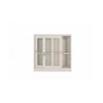 Waterproof Iron White 2 Tiers Glass Door Filing Cabinet