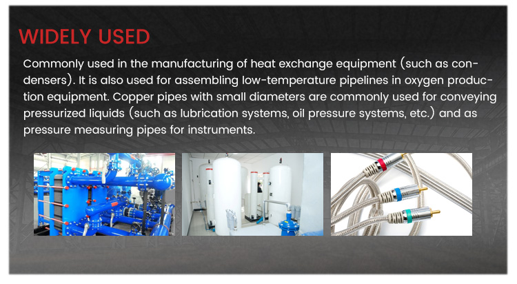 Water Tube Copper Pipe Customized For Oil / Gas Transportation System