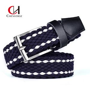 Quality Female Plaid Woven Cloth Belt Retro Hand Grey Blue And Black Color wholesale
