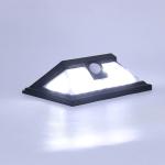 Black Wireless Motion Sensor Flood Light 5.5V 0.6W Solar Powered Outdoor