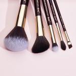 Jessup 25pcs Pro Makeup Brushes Set Zinfandel Color With Cosmetic Box