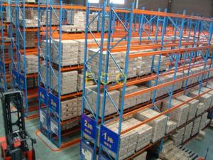 Quality Narrow Aisle Pallet Style Steel Warehouse Storage Racks / Adjustable Selective Rack wholesale