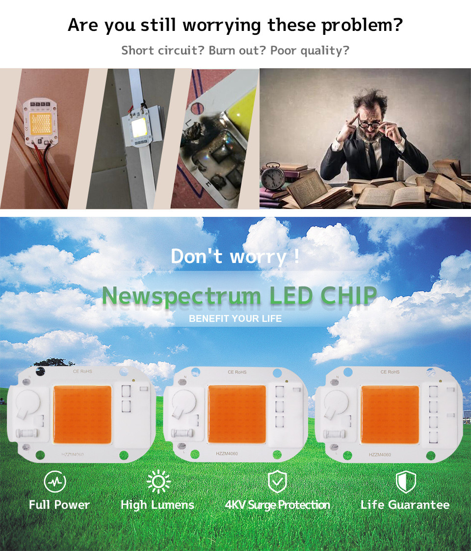 230V AC COB LED Chip High Power Garden Lighting Epistar Chip